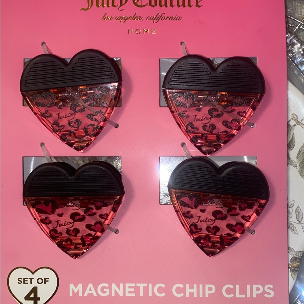 JUICY COUTURE Magnetic Chip Clips - Set of 4 - Picture 3 of 5